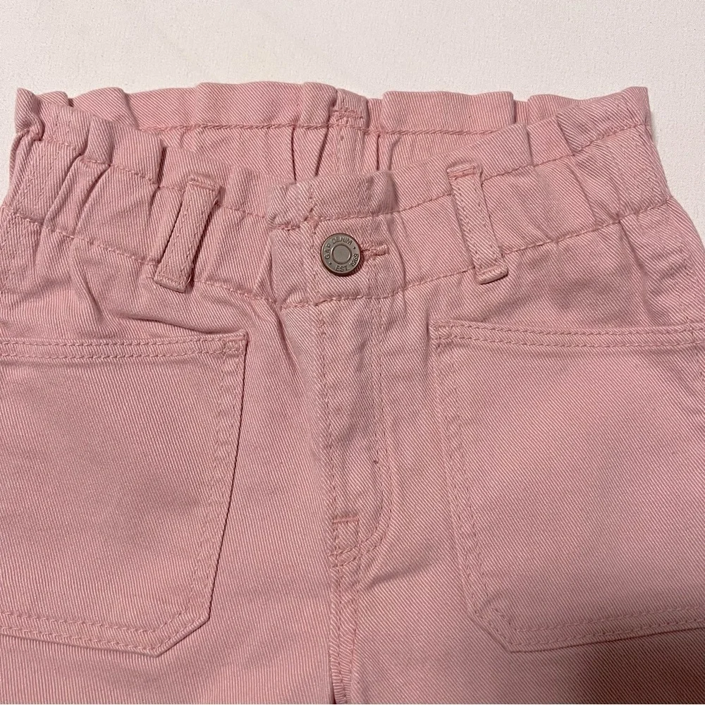 Gap Girls 5 Years “Mom Jeans” with Paperbag Elastic Waist Standard Pink NWOT
